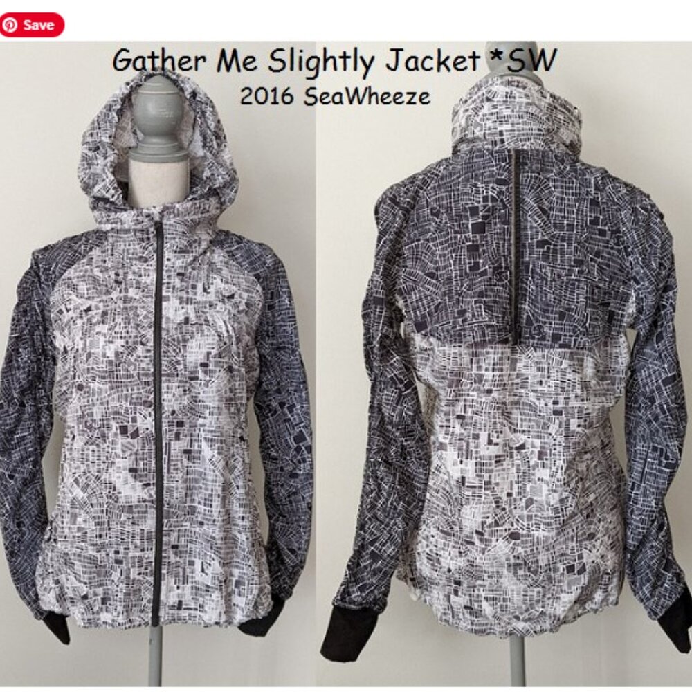 Lululemon Gather Me Slightly Jacket *SW Grid Map sz 8